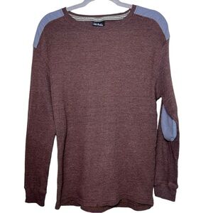 Jake Autria Brown Waffle Textured w Blue Patch Elbows& Shoulders Size L